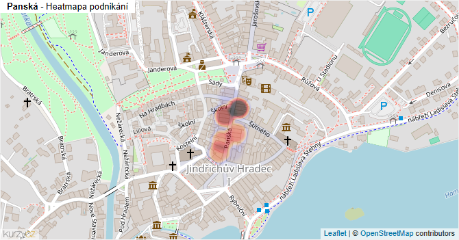 Panská - mapa podnikání