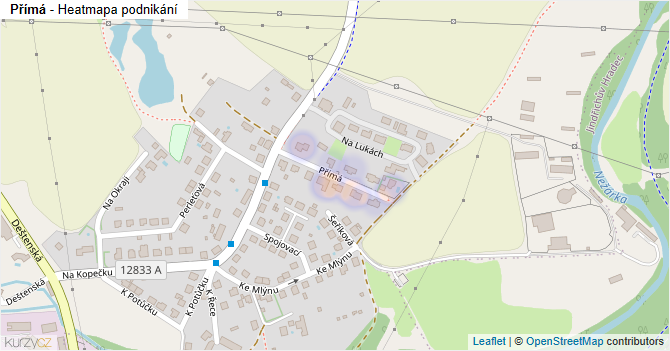 Přímá - mapa podnikání