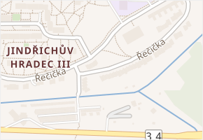 Řečička v obci Jindřichův Hradec - mapa ulice