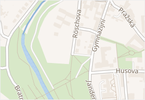 Röschova v obci Jindřichův Hradec - mapa ulice