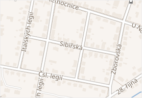 Sibiřská v obci Jindřichův Hradec - mapa ulice