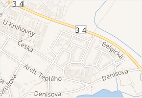sídliště Pod Kasárny v obci Jindřichův Hradec - mapa ulice