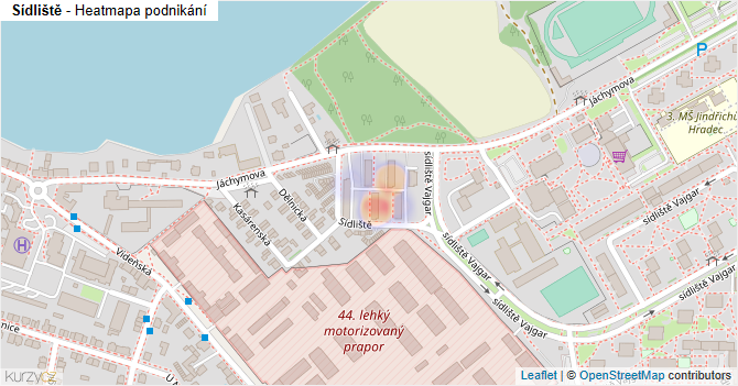 Sídliště - mapa podnikání