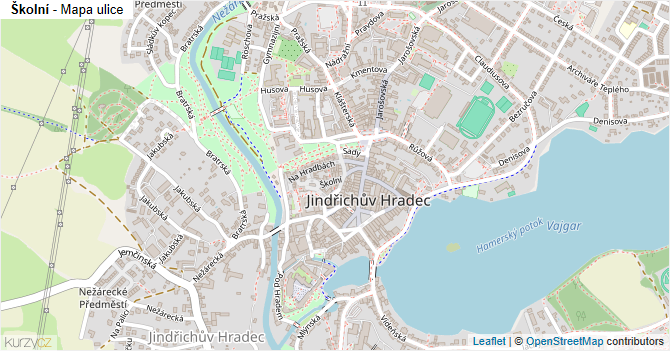 Školní - mapa ulice