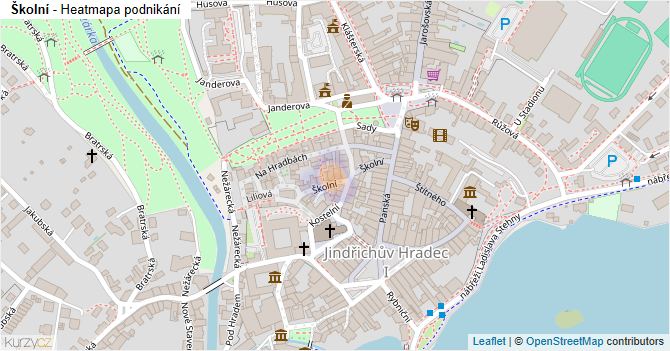 Školní - mapa podnikání