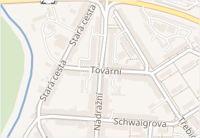 Tovární v obci Jindřichův Hradec - mapa ulice