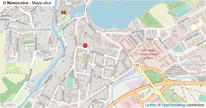 U Nemocnice - mapa ulice