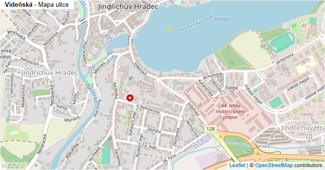 Vídeňská - mapa ulice