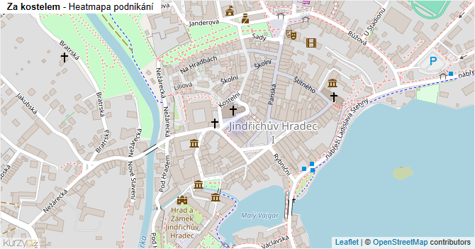 Za kostelem - mapa podnikání