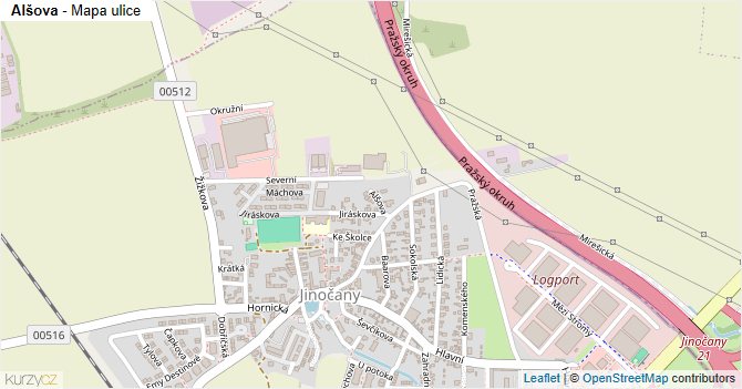 Alšova - mapa ulice