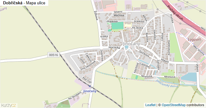 Dobříčská - mapa ulice