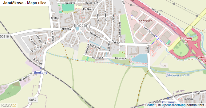 Janáčkova - mapa ulice