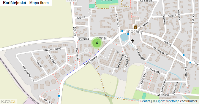 Karlštejnská - mapa firem