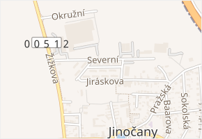 Máchova v obci Jinočany - mapa ulice