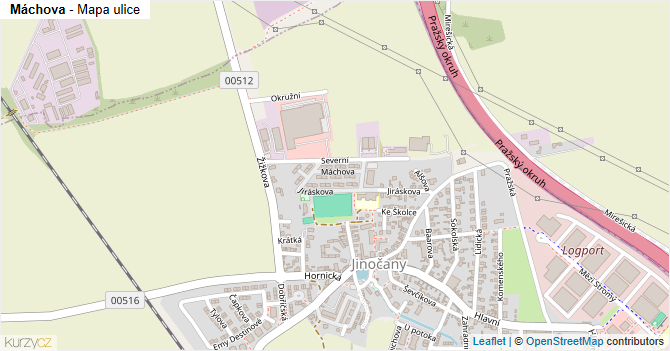 Máchova - mapa ulice