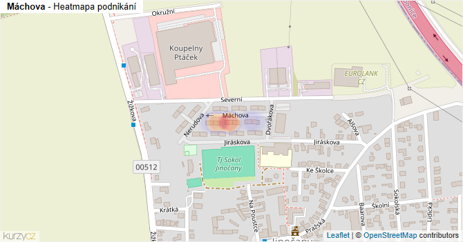 Máchova - mapa podnikání