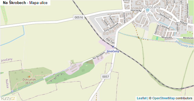 Na Škrobech - mapa ulice