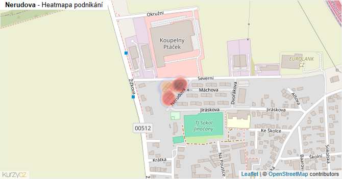 Nerudova - mapa podnikání