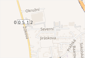 Severní v obci Jinočany - mapa ulice