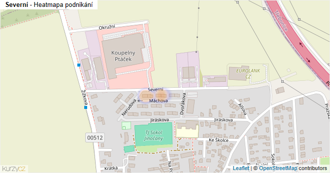 Severní - mapa podnikání
