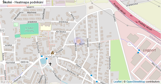Školní - mapa podnikání