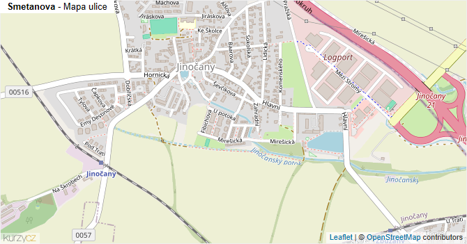 Smetanova - mapa ulice