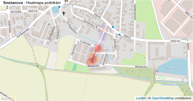 Smetanova - mapa podnikání