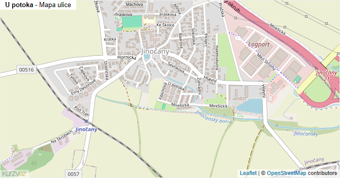 U potoka - mapa ulice