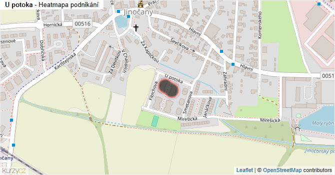 U potoka - mapa podnikání