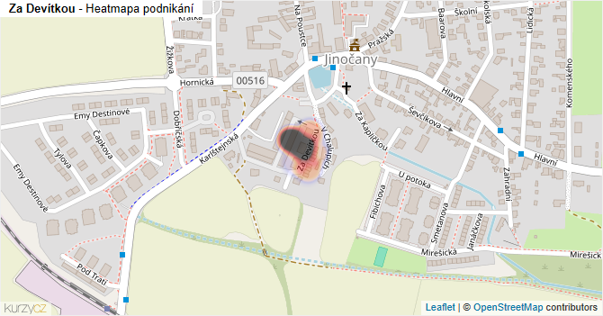 Za Devítkou - mapa podnikání