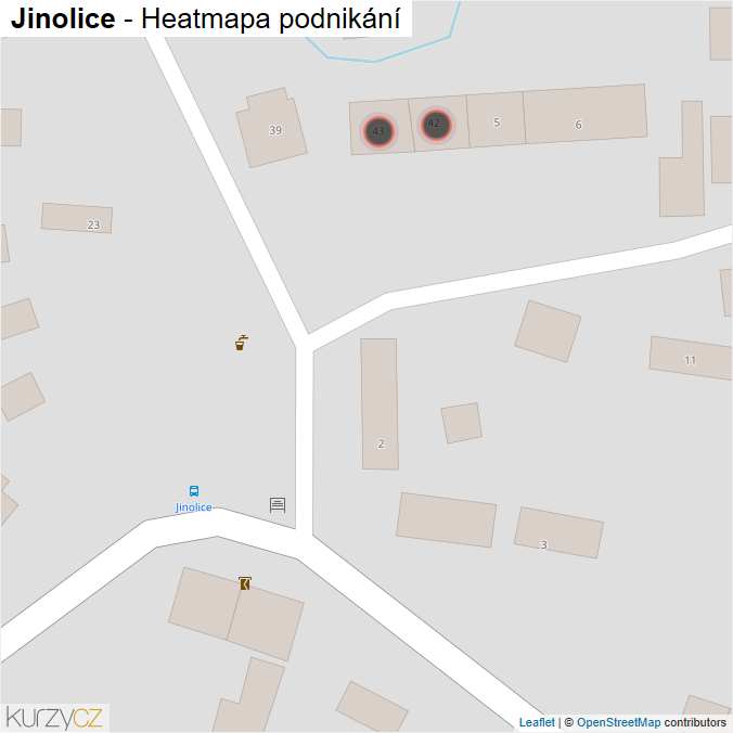 Mapa Jinolice - Firmy v obci.