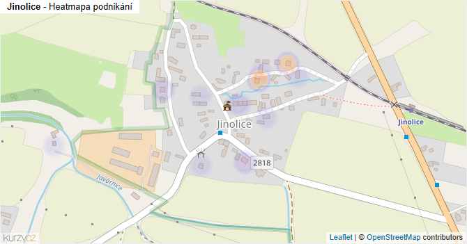 Jinolice - mapa podnikání
