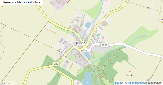 Jinošov - mapa části obce