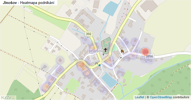Jinošov - mapa podnikání