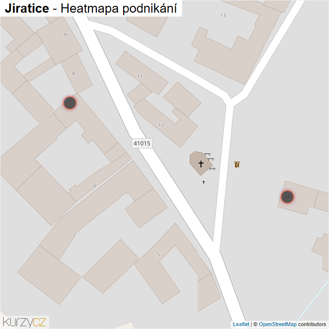 Mapa Jiratice - Firmy v obci.