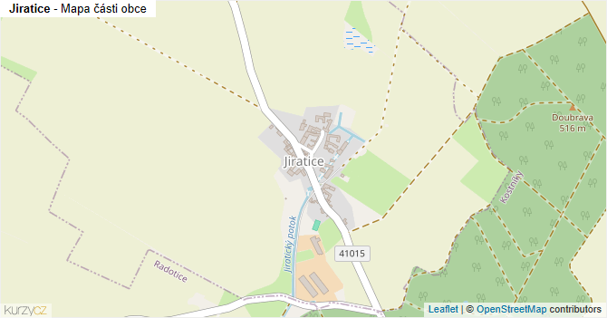 Jiratice - mapa části obce