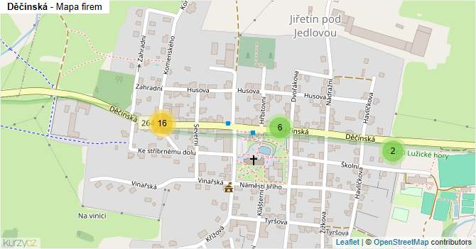 Děčínská - mapa firem