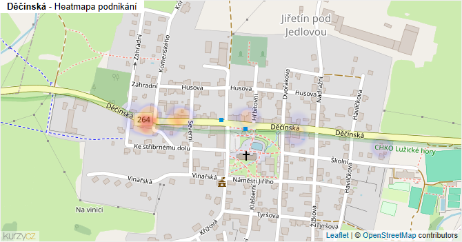 Děčínská - mapa podnikání