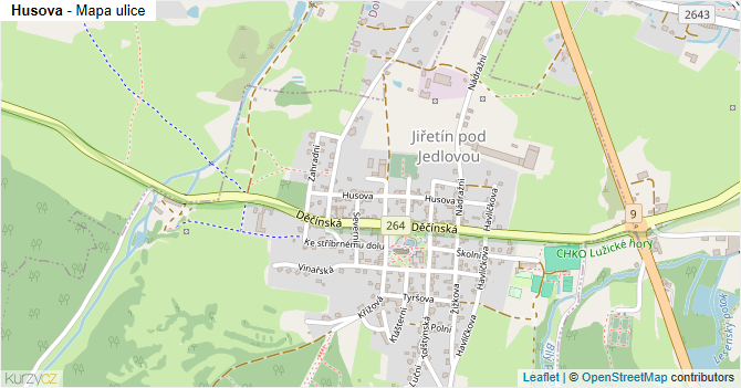 Husova - mapa ulice