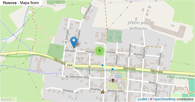 Husova - mapa firem