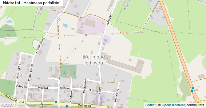 Nádražní - mapa podnikání