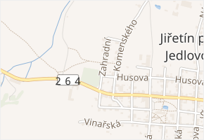 Zahradní v obci Jiřetín pod Jedlovou - mapa ulice