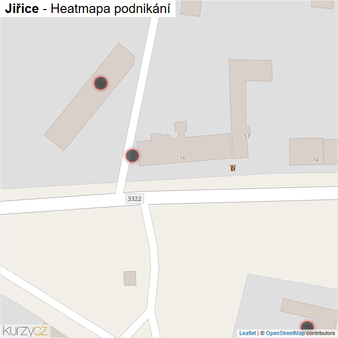 Mapa Jiřice - Firmy v obci.
