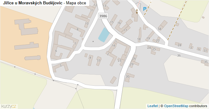 Jiřice u Moravských Budějovic - mapa obce