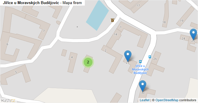Jiřice u Moravských Budějovic - mapa firem