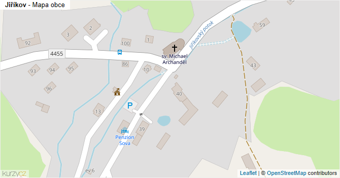 Jiříkov - mapa obce