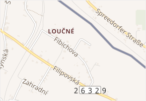 Fibichova v obci Jiříkov - mapa ulice