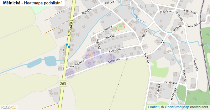 Mělnická - mapa podnikání