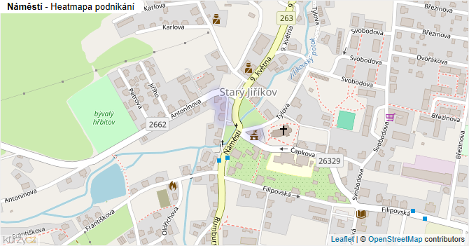Náměstí - mapa podnikání