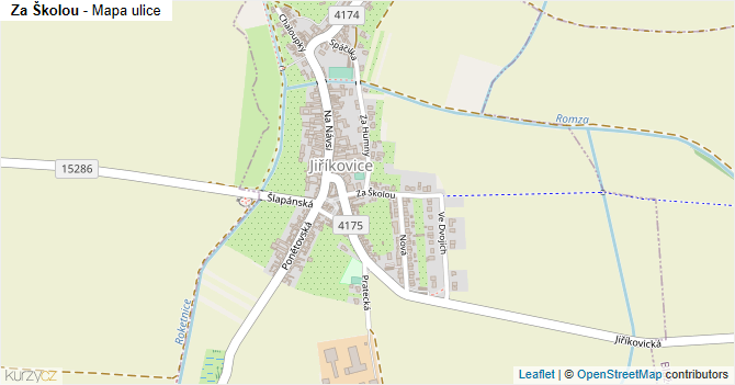 Za Školou - mapa ulice